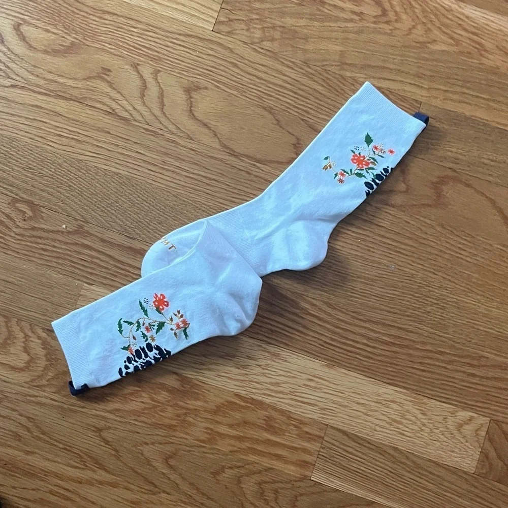 Free People Forest Floral Embroidered Socks, 1 pair, NWT